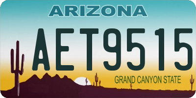 AZ license plate AET9515