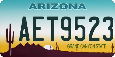 AZ license plate AET9523
