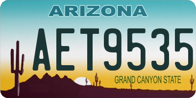 AZ license plate AET9535