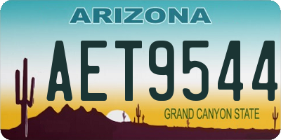 AZ license plate AET9544