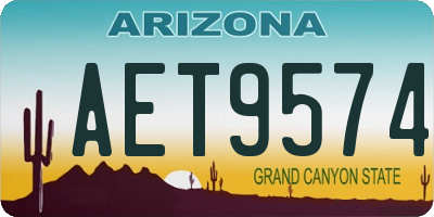 AZ license plate AET9574