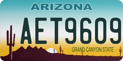 AZ license plate AET9609