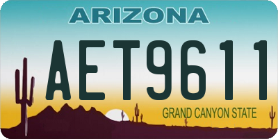 AZ license plate AET9611