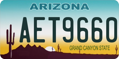 AZ license plate AET9660