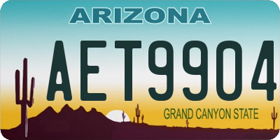 AZ license plate AET9904