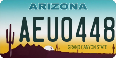 AZ license plate AEU0448