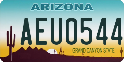 AZ license plate AEU0544
