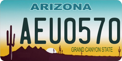 AZ license plate AEU0570