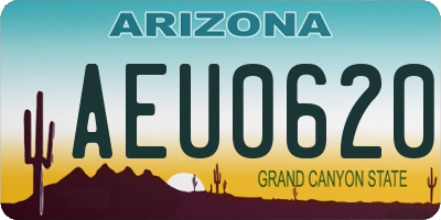 AZ license plate AEU0620