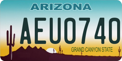 AZ license plate AEU0740