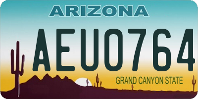 AZ license plate AEU0764