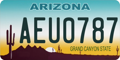 AZ license plate AEU0787