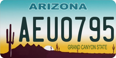 AZ license plate AEU0795