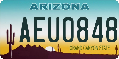 AZ license plate AEU0848