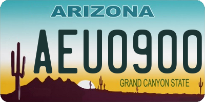 AZ license plate AEU0900