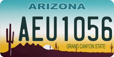 AZ license plate AEU1056