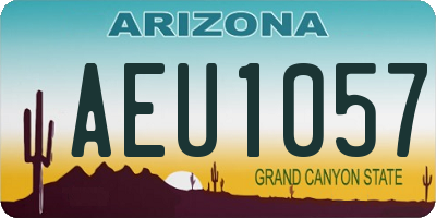 AZ license plate AEU1057