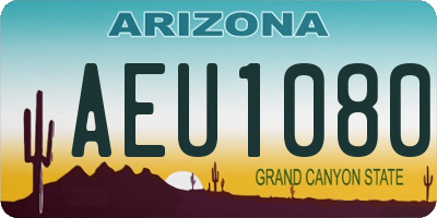 AZ license plate AEU1080