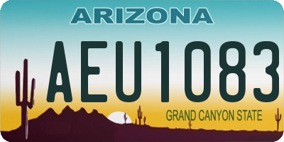 AZ license plate AEU1083
