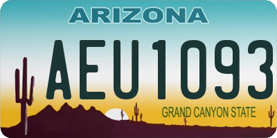 AZ license plate AEU1093