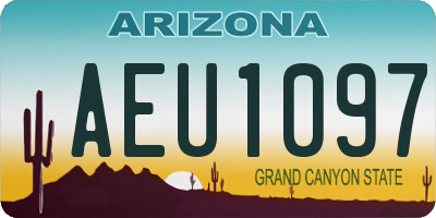AZ license plate AEU1097