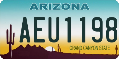 AZ license plate AEU1198