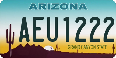 AZ license plate AEU1222