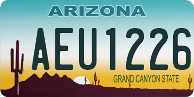 AZ license plate AEU1226