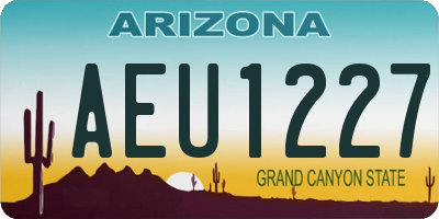 AZ license plate AEU1227