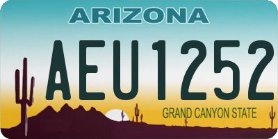 AZ license plate AEU1252