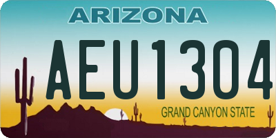 AZ license plate AEU1304