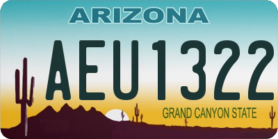 AZ license plate AEU1322