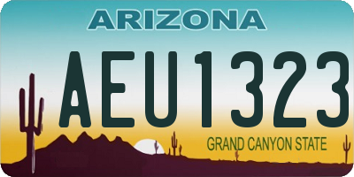 AZ license plate AEU1323