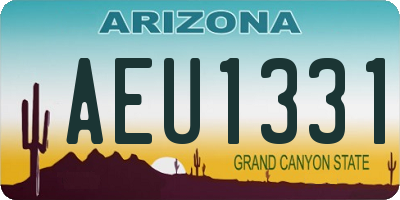 AZ license plate AEU1331