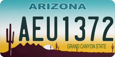 AZ license plate AEU1372