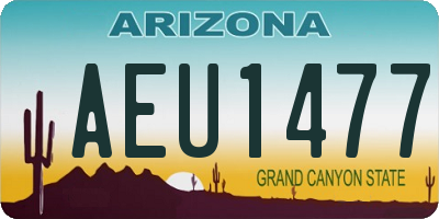 AZ license plate AEU1477