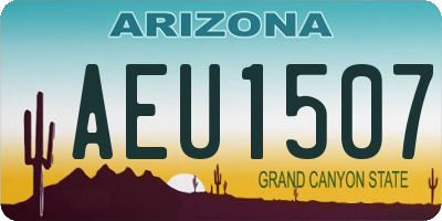 AZ license plate AEU1507