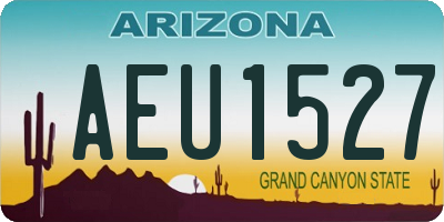AZ license plate AEU1527