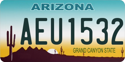 AZ license plate AEU1532