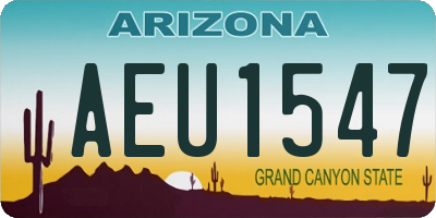 AZ license plate AEU1547