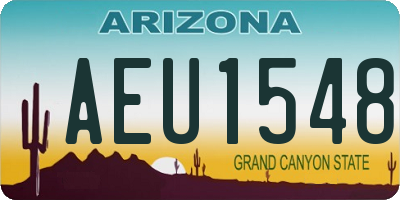 AZ license plate AEU1548