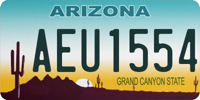 AZ license plate AEU1554