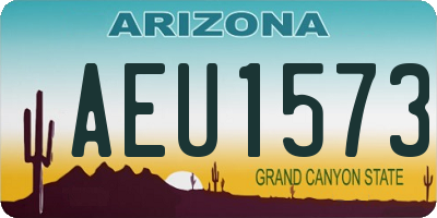 AZ license plate AEU1573