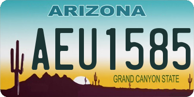 AZ license plate AEU1585