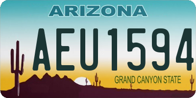 AZ license plate AEU1594