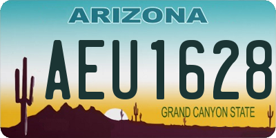 AZ license plate AEU1628