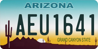 AZ license plate AEU1641