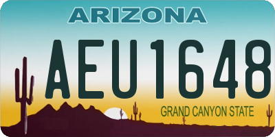 AZ license plate AEU1648