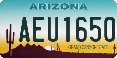 AZ license plate AEU1650