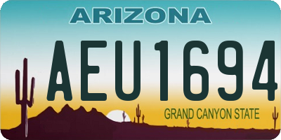 AZ license plate AEU1694